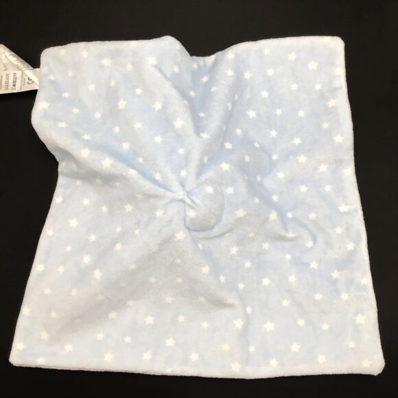 Primark Bear Baby Lovey White Blue Plush Stars Soft Security Blanket Boy 12x12 - Picture 5 of 6